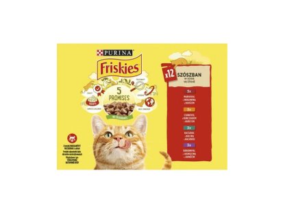 Nestlé Friskies cat Multipack kura&hovädzie&jahňacie&kačica kapsička 12x85 g
