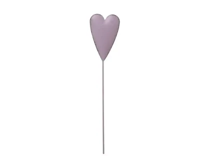 Ozdoba zapichovacia srdce, 27cm, kovová, fialová