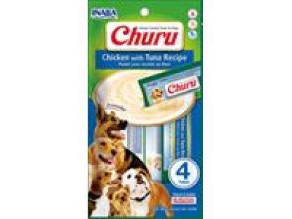Pamlsok Inaba Churu Pyré dog Kura s tuniakom 4 tuby 56 g