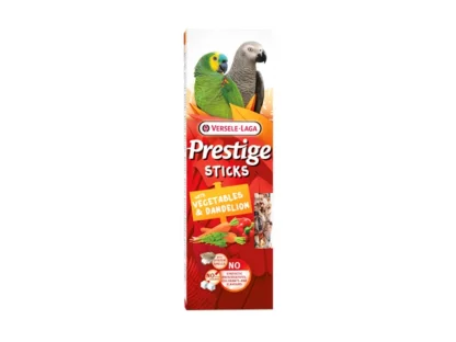 Pamlsok VL Prestige Sticks Parrots with Vegetables & Dandelion 2 ks- tyčiky pre veľké papagáje so zeleninou a púpavou 140 g