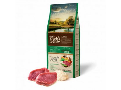 Sam's Field Low Grain Junior Large Lamb - Free Range, superprémiové granule pre šteňatá a mladé psy veľkých plemien s jahňacím z voľného chovu,  (Sams Field bez pšenice)