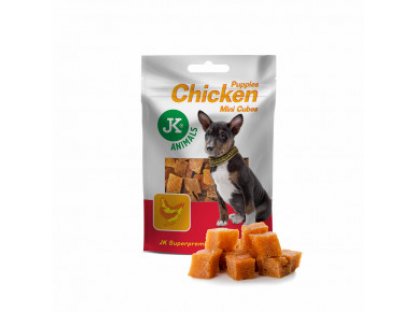 Sušené kuracie mini kocky pre šteňatá, 50 g, mini mäsová šteňacia maškrta (Puppies Chicken Mini Cubes Meat Snack)