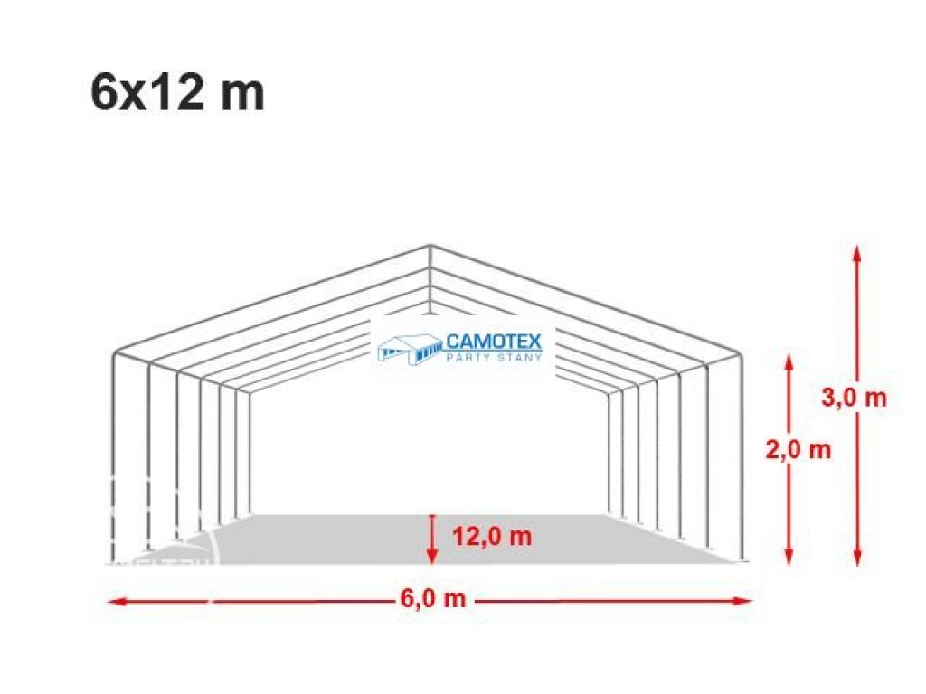 Bazarový stan - Párty stany ECONOMY 6x12m -1x použitý 