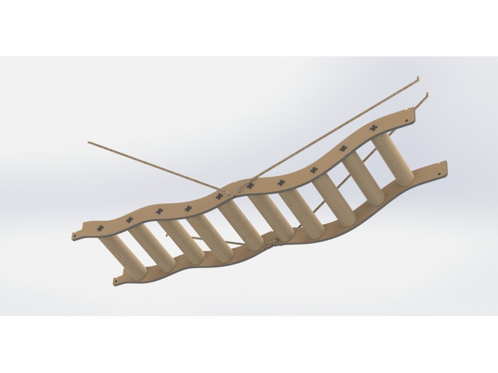 Žebřík trubkový s jutou 98 cm