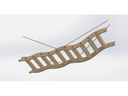 Žebřík trubkový s jutou 98 cm 2