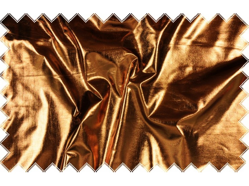 Bronzový lesklý jemný elastický úplet - lakovka