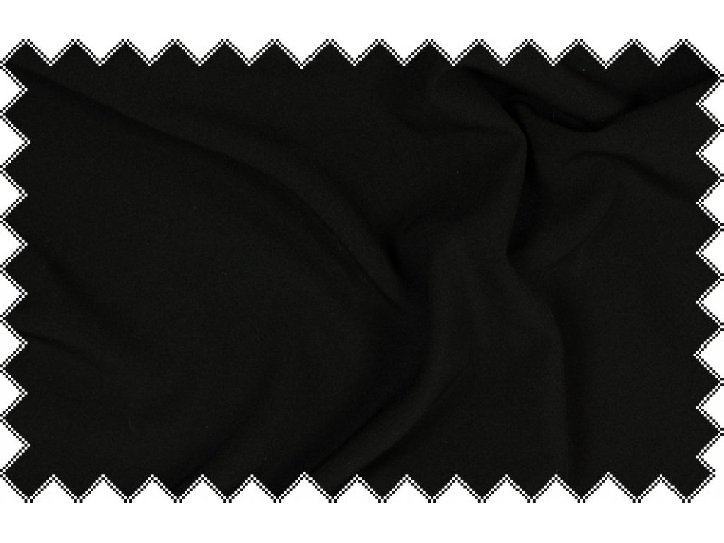 Černá kalhotovka, oblekovka s elastanem, š.140 cm