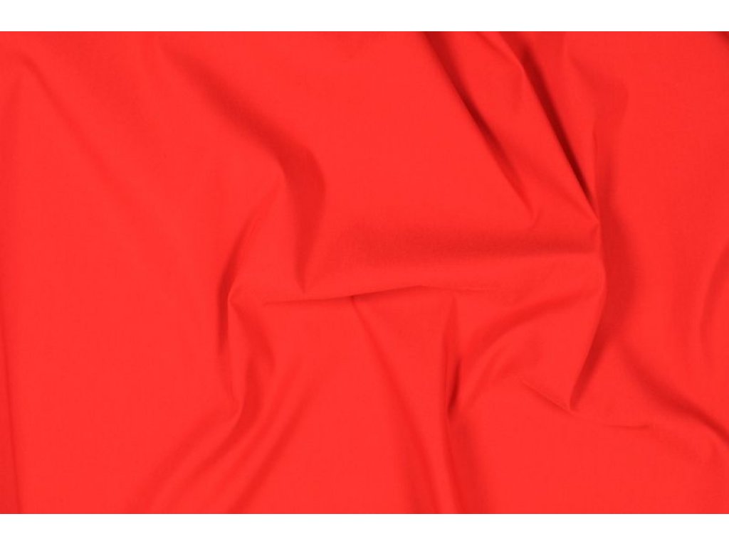 Červené plátno s elastanem, š.142 cm