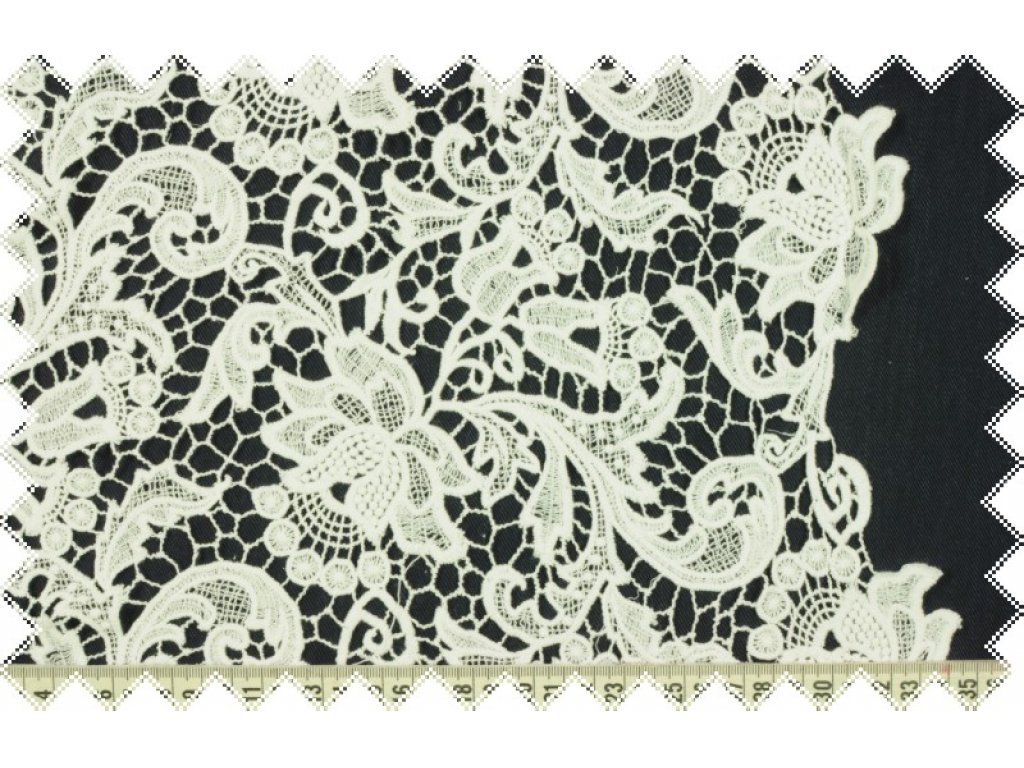 Čistě bílá exkluzivní španělská krajka, š.115 cm