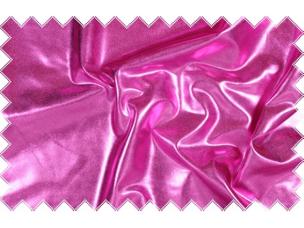 Růžový lesklý jemný elastický úplet - lakovka