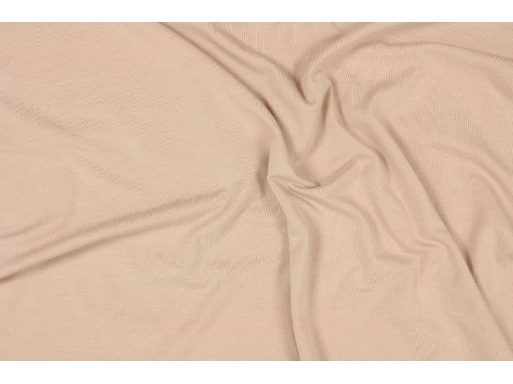 Starorůžový tričkový elastický úplet š.160 cm