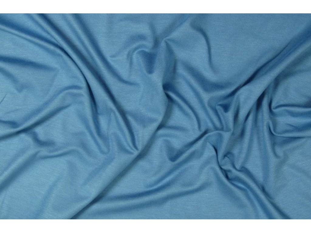 Středně modrý  úplet , š.140 cm