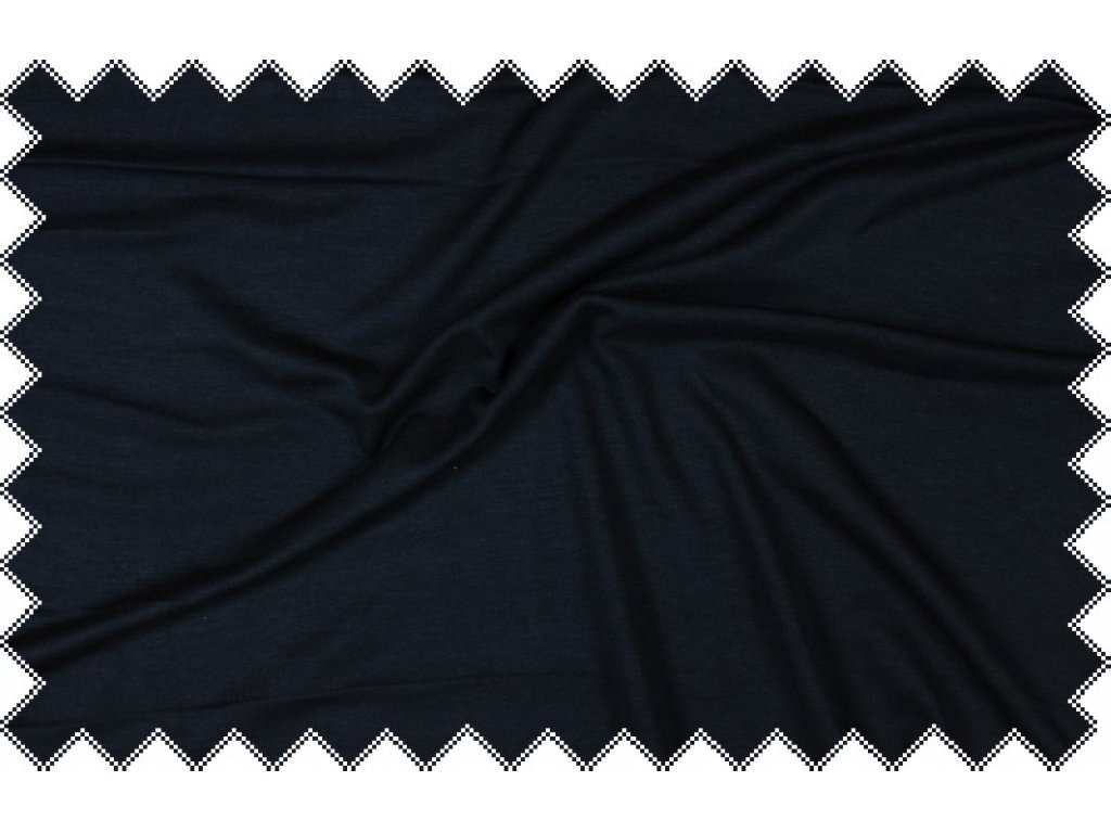 Tmavě modrý elastický úplet š.175 cm