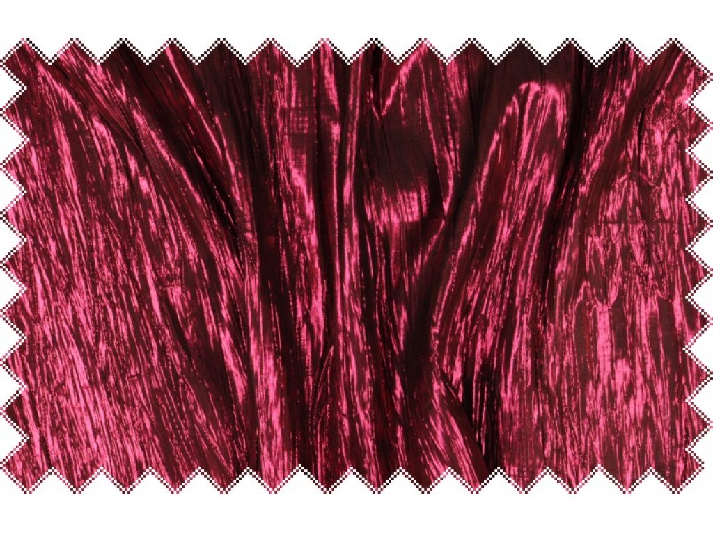 Tmavě růžová krešovaná tkanina s vysokým leskem