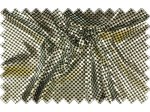 Černý elastický úplet se stříbrným drobným šachovnicovým  vzorkem, š.145 cm