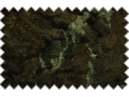 Hnědá exklusivní italská kožešina s  černou podsadou a vlasem cca 3cm -skladem posledních 0,85 m