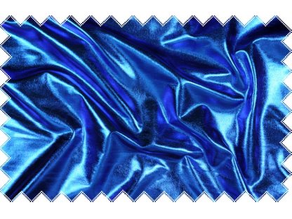 Jasně modrý lesklý jemný elastický úplet - lakovka