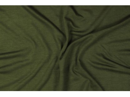 Khaki zelený  úplet , š.170 cm