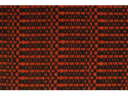 Oranžovo-černá kabátovka, š.140 cm