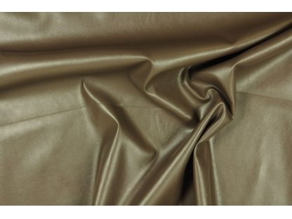 Šedo- hnědá elastická koženka, š.145 cm