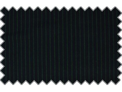 Tmavě modrý pevnější elastický úplet se zelenou proužkou, š.150 cm