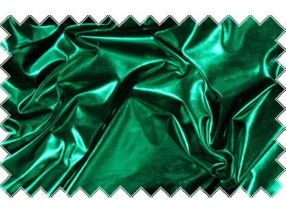 Tmavě  zelený lesklý jemný elastický úplet - lakovka
