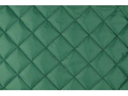 Zelený oboustranný  prošev s impregnací,prošitý do kosočtverců 6x6cm,druhá strana černá ,š.150 cm