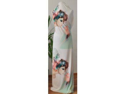 Zelený úplet s portrétem š.170 cm, panel po 0,75 cm 2
