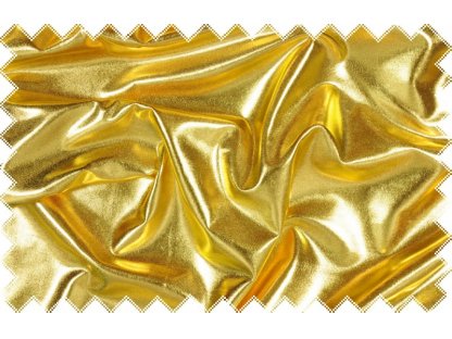 Zlatý lesklý jemný elastický úplet - lakovka