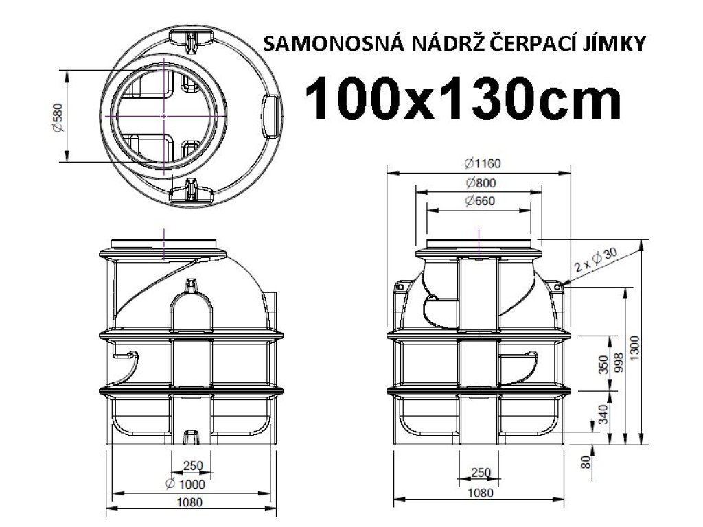 automatická čerpací jímka GRAND určena pro čerpání do spádové (gravitační) kanalizace