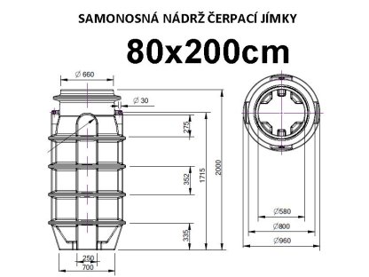 automatická čerpací jímka GRAND určena pro čerpání do spádové (gravitační) kanalizace