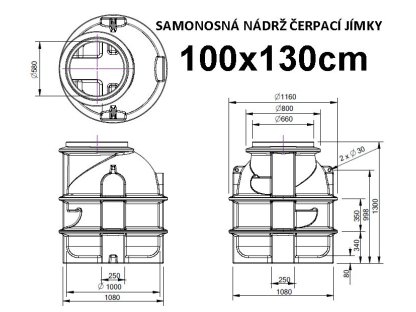 automatická čerpací jímka GRAND určena pro čerpání do spádové (gravitační) kanalizace