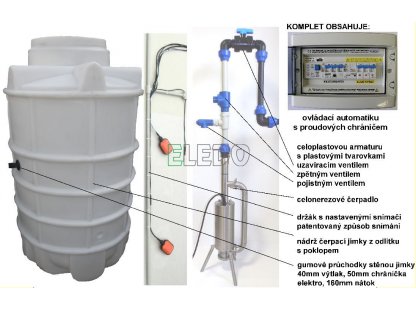 ČERPACÍ JÍMKA včetně nádrže -  tlaková kanalizace, přečerpávací jímka