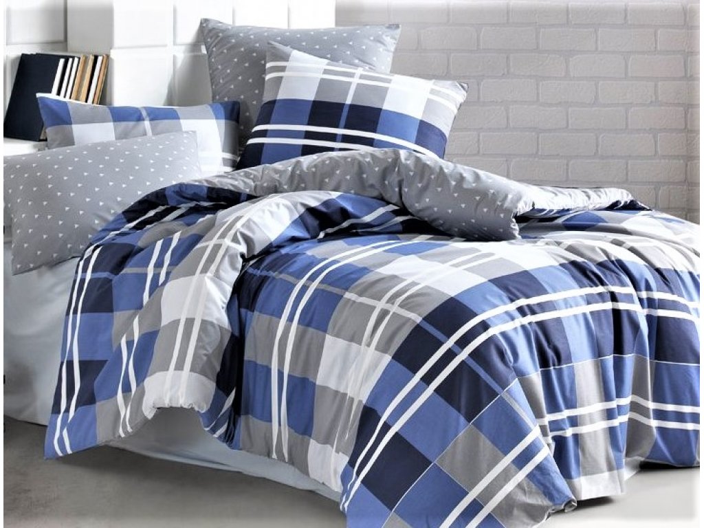 Bavlnená posteľná bielizeň 140x200 - Mark Blue