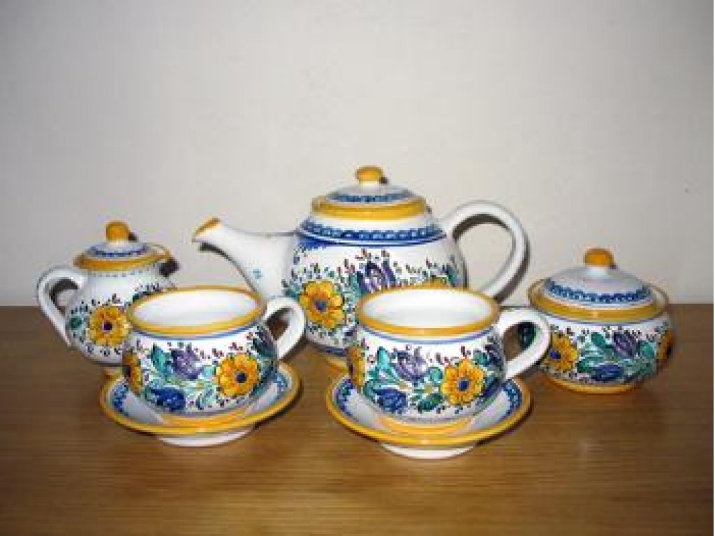 Čajová súprava - habánska keramika