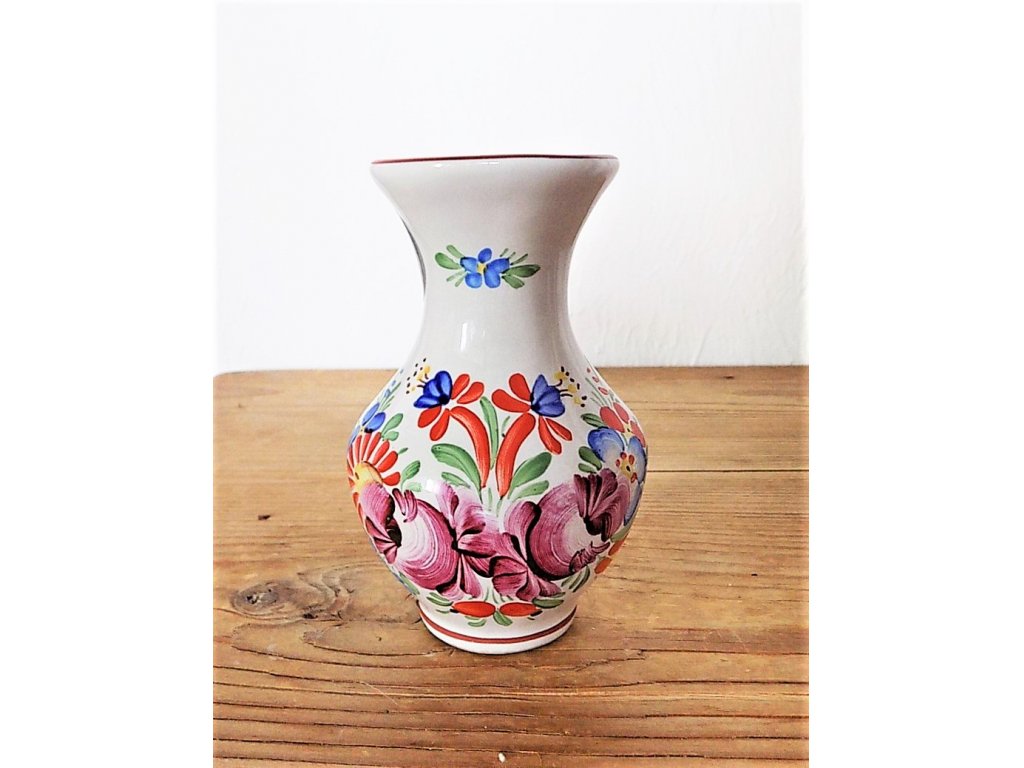 Keramická váza Chod, farebné kvety
