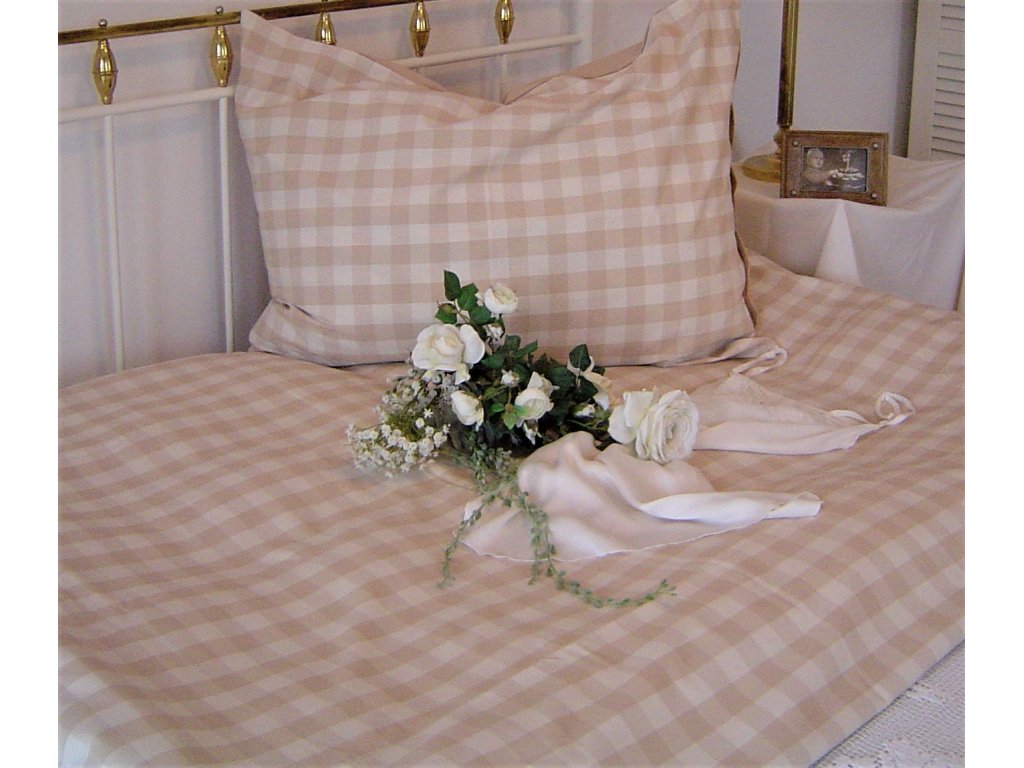 Kanafas posteľná bielizeň Bela, prikrývka 140x200 + vankúš 70x90