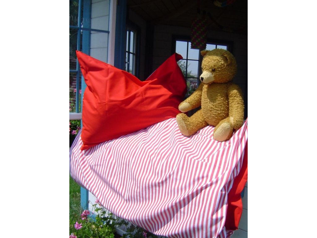 Kanafas posteľná bielizeň Mischa 1 + červená, prikrývka 140x220 + vankúš 70x90