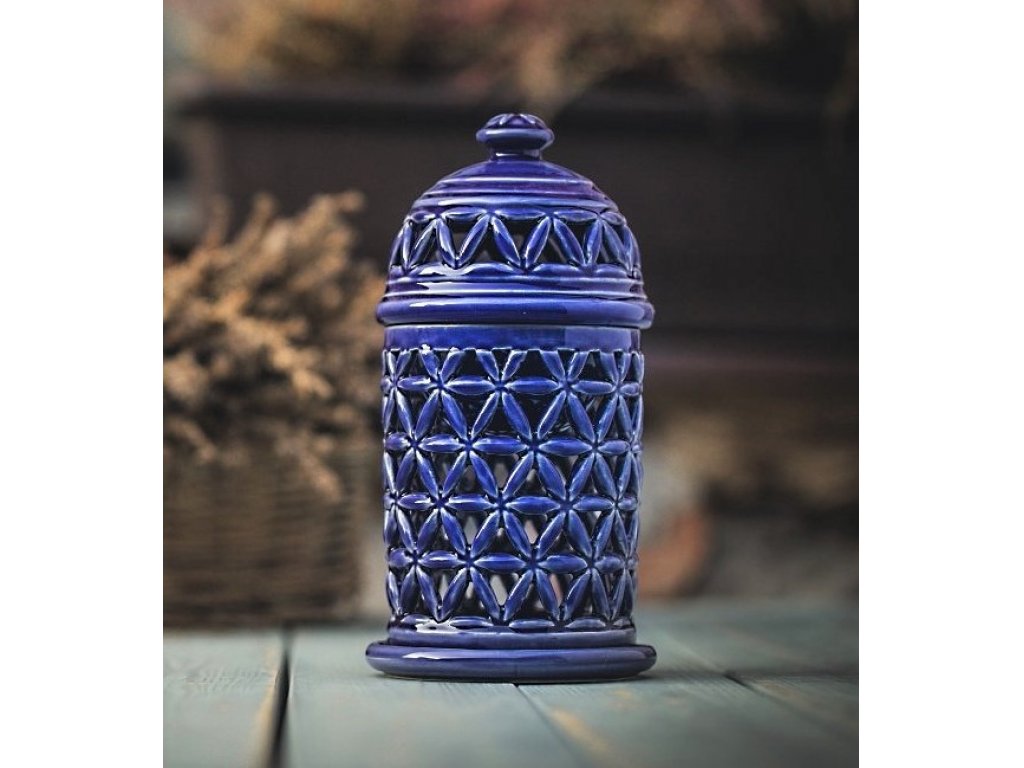 Keramická aromaterapeutická lampa life - kráľovská modrá