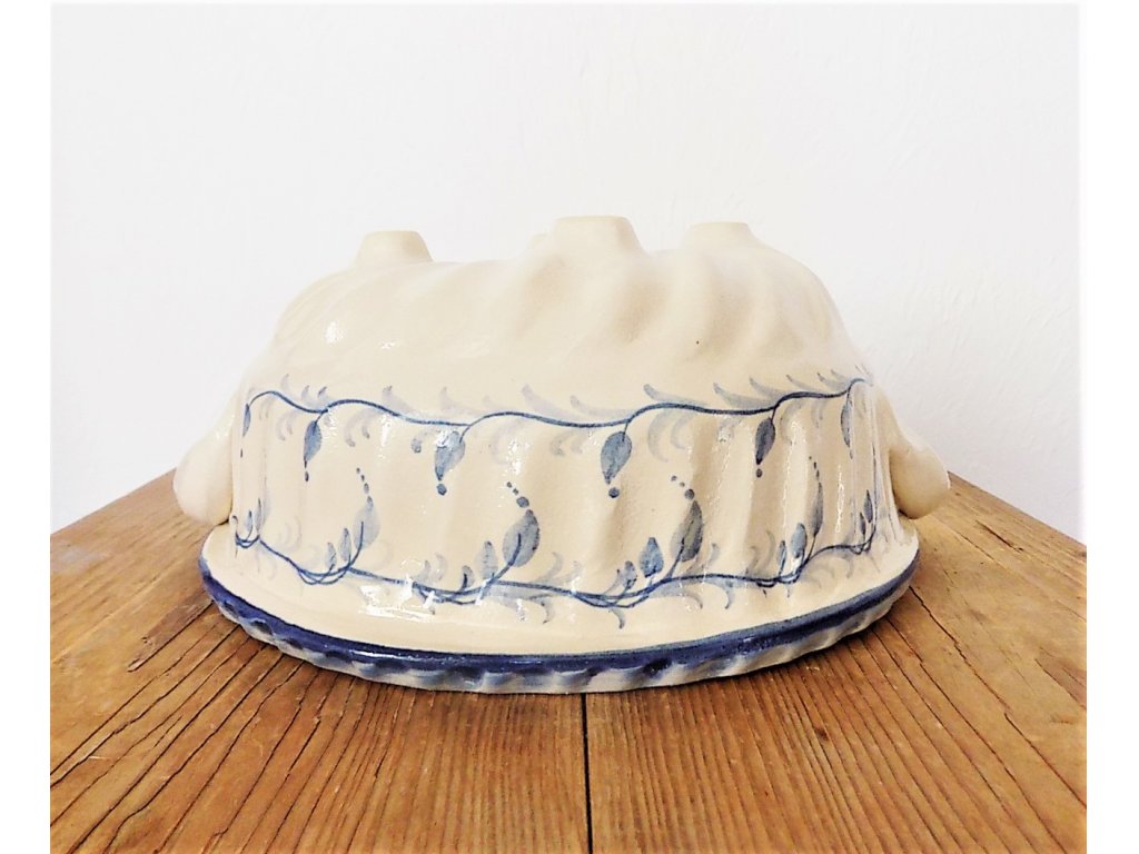 Keramický koláč - forma - modré púčiky