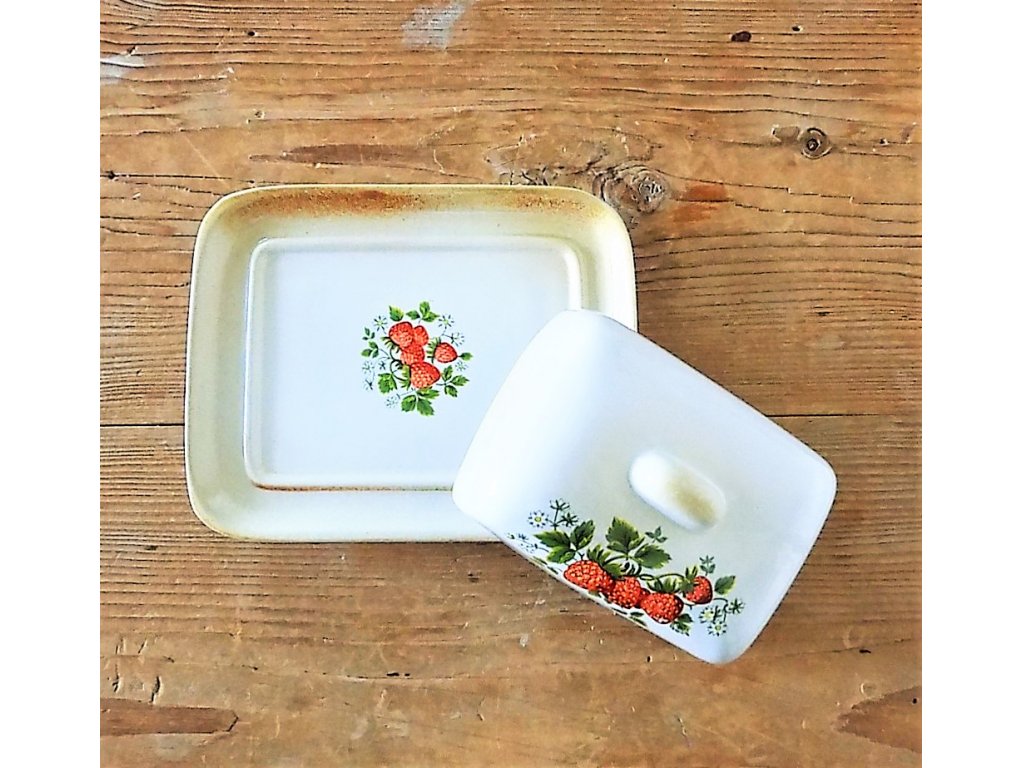 Keramická máslenka jahody