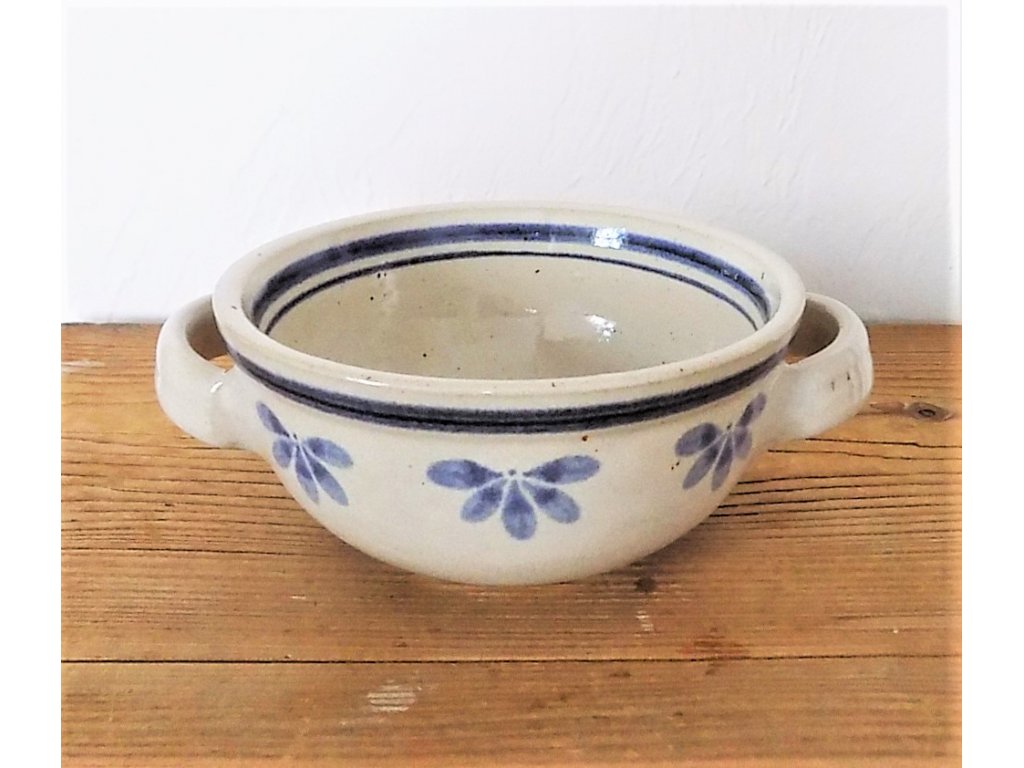 Keramická miska na polievku s uškami väčšia - priemer 16 cm