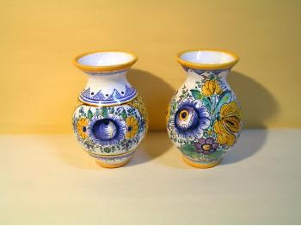 Keramická váza habanese , sada 2 kusov