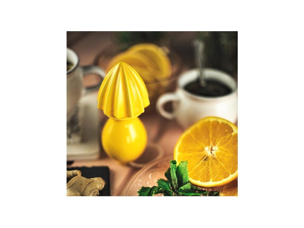 Keramický citrusovač, lis na citrusy - žlutý