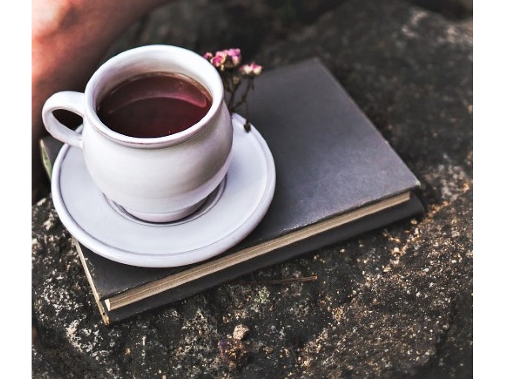 Keramický hrnček na kávu, čaj - rustikálny