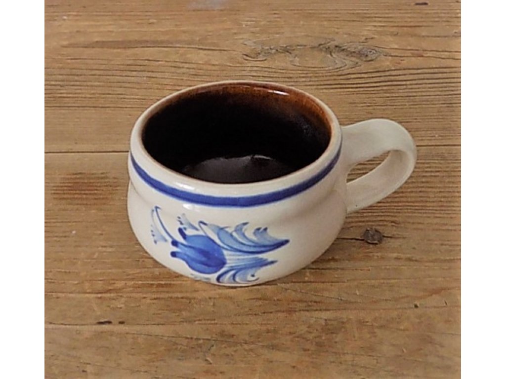 Keramický hrnek malovaný na malou kávu - obsah 0,1 l