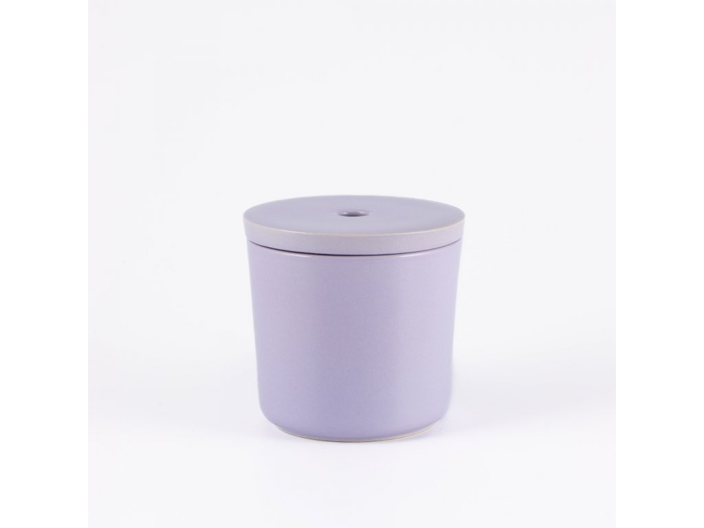 Keramický popolník, nádoba na cigaretové ohorky - levanduľová - fialová
