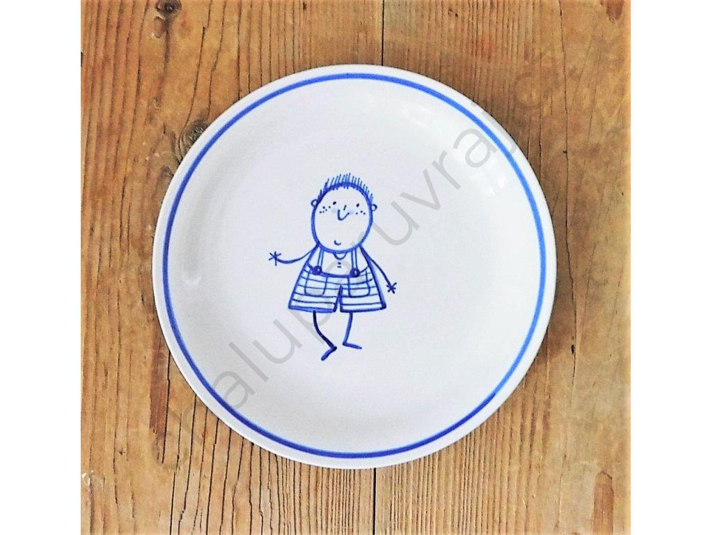 Keramický tanier pre malých chlapcov - pehavý