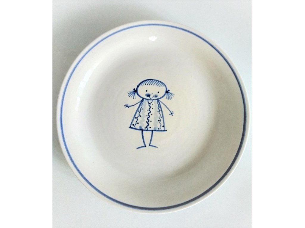 Keramický tanier pre dievčatká - konský chvost