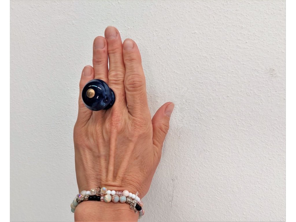 Keramická rukoväť hladká - kobaltová